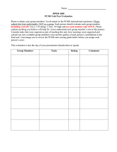 Name:  Please evaluate your group members’ involvement in the PCMS instructional... submit this form individually, NOT as a group. Each person...