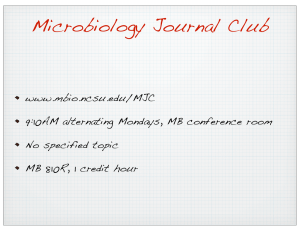 Microbiology Journal Club