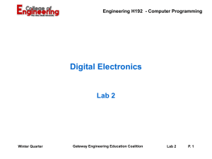 Digital Electronics Lab 2 Engineering H192  - Computer Programming
