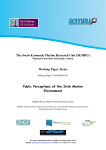 The Socio-Economic Marine Research Unit (SEMRU) Environment