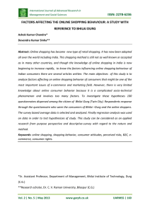 ISSN: 2278-6236 FACTORS AFFECTING THE ONLINE SHOPPING BEHAVIOUR: A STUDY WITH