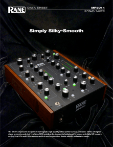 Simply Silky-Smooth MP2014 DATA SHEET ROTARY MIXER