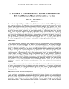 An Evaluation of Indirect Interactions Between Herbivore Guilds: