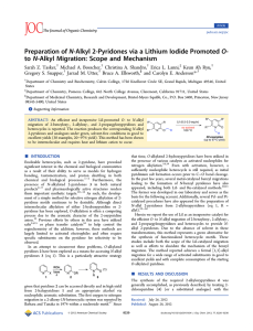 Preparation of N‑Alkyl 2‑Pyridones via a Lithium Iodide Promoted O-