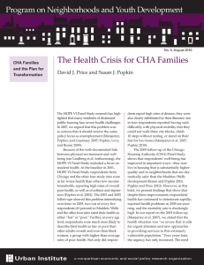 The Health Crisis for CHA Families