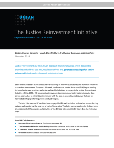 The Justice Reinvestment Initiative Experiences from the Local Sites