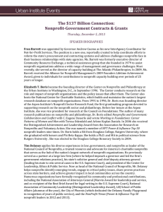 The $137 Billion Connection: Nonprofit-Government Contracts &amp; Grants  Thursday, December 5, 2013
