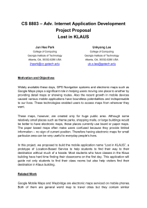 CS 8803 – Adv. Internet Application Development Project Proposal Lost in KLAUS