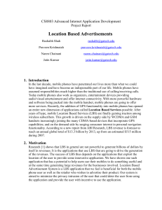 Location Based Advertisements CS8803 Advanced Internet Application Development 1. Introduction Project Report