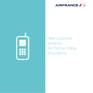 New customer services: Air France mobile innovations