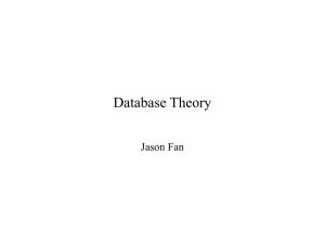 Database Theory Jason Fan