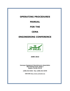 OPERATING PROCEDURES  MANUAL FOR THE