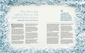Why firms are calling time on the performance review E