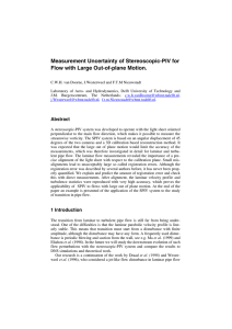 Measurement Uncertainty of Stereoscopic-PIV for Flow with Large Out-of-plane Motion.