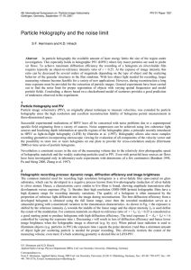 4th International Symposium on  Particle Image Velocimetry PIV’01 Paper 1021