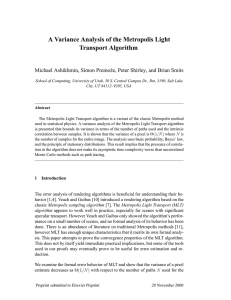 A Variance Analysis of the Metropolis Light Transport Algorithm