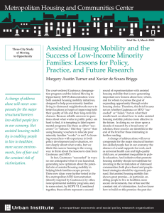 Assisted Housing Mobility and the Success of Low-Income Minority
