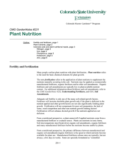 Plant Nutrition  CMG GardenNotes #231