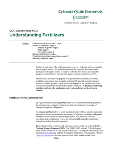 Understanding Fertilizers  CMG GardenNotes #232