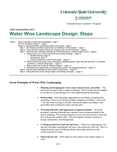 Water Wise Landscape Design: Steps  CMG GardenNotes #411