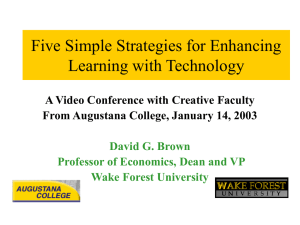 Five Simple Strategies for Enhancing Learning with Technology