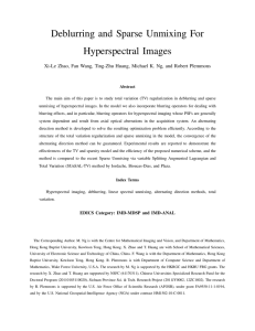 Deblurring and Sparse Unmixing For Hyperspectral Images