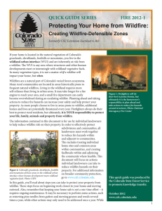 Protecting Your Home from Wildfire: QUICK GUIDE SERIES  FIRE 2012-1