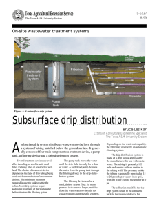 A Subsurface drip distribution On-site wastewater treatment systems L-5237