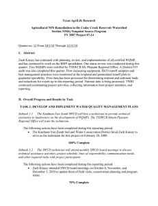 Texas AgriLife Research  Section 319(h) Nonpoint Source Program