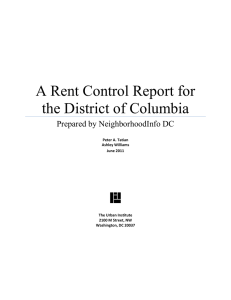 A Rent Control Report for the District of Columbia