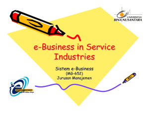 e-Business in Service Industries e -