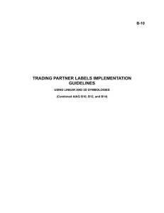 TRADING PARTNER LABELS IMPLEMENTATION GUIDELINES  B-10