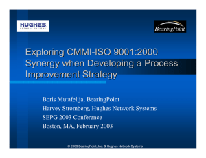 Exploring CMMI - ISO 9001:2000 Synergy when Developing a Process