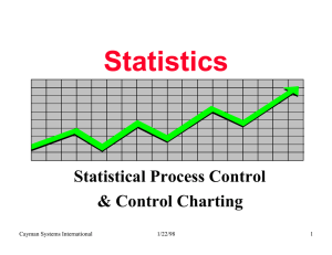Statistics Statistical Process Control &amp; Control Charting Cayman Systems International