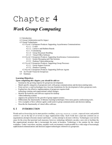 Chapter 4 Work Group Computing