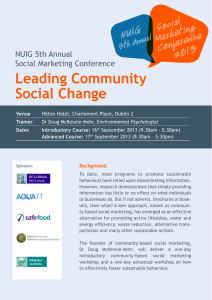 Leading Community Social Change NUIG 5th Annual Social Marketing Conference