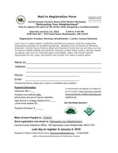 Mail-in Registration Form &#34;Reforesting Your Neighborhood&#34;