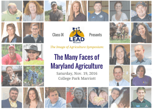 The Many Faces of Maryland Agriculture Class IX Presents