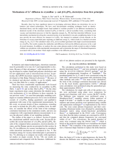 ␥ ␤ Mechanisms of Li diffusion in crystalline
