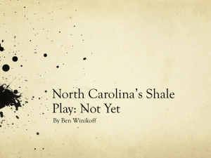 North Carolina’s Shale Play: Not Yet By Ben Winikoff