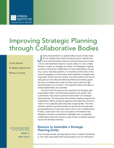 J Improving Strategic Planning through Collaborative Bodies