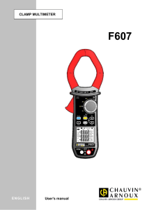 F607 CLAMP MULTIMETER  User’s manual