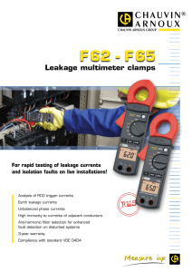 F 62  -  F 65 RMS Leakage multimeter clamps