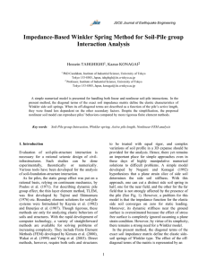Impedance-Based Winkler Spring Method for Soil-Pile group Interaction Analysis Hossein TAHGHIGHI