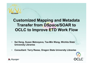 Customized Mapping and Metadata Transfer from DSpace/SOAR to