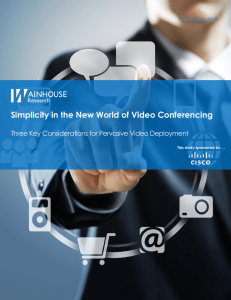 Simplicity in the New World of Video Conferencing November 2015