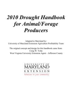 2010 Drought Handbook for Animal/Forage Producers