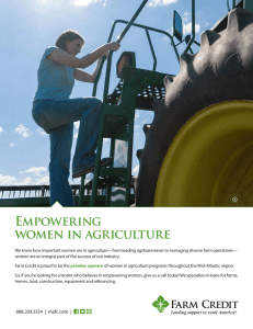 Empowering women in agriculture