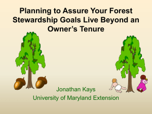 Planning to Assure Your Forest Stewardship Goals Live Beyond an Owner’s Tenure
