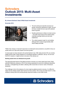 Schroders Outlook 2015: Multi-Asset Investments